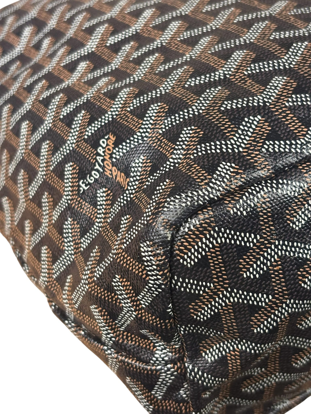 Goyard Brown/Black Leather Boheme Hobo Bag