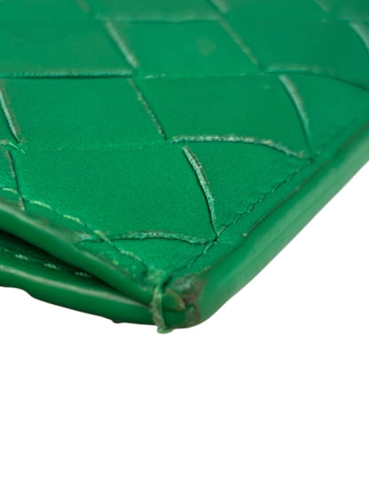 Bottega Veneta Green Intrecciato Card Holder