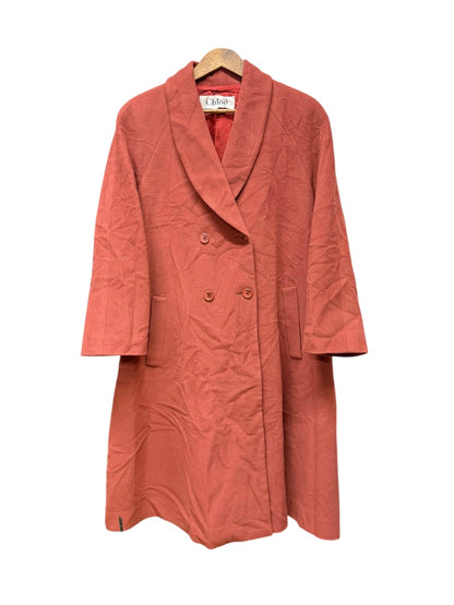 Chloé Dark Blush Wool Trench Coat