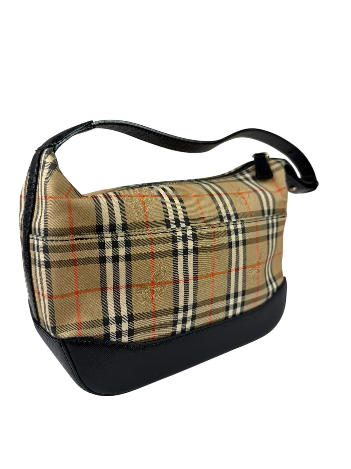 Burberry Haymarket Check Shadow Horse Canvas Shoulder Bag