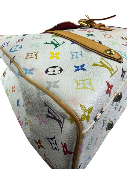 Louis Vuitton White Murakami Aurelia MM Tote Bag