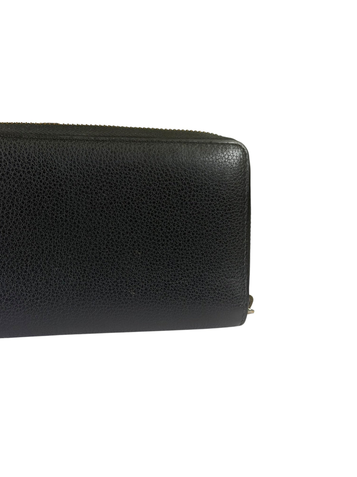 Gucci Black Leather Zip-Around Long Wallet