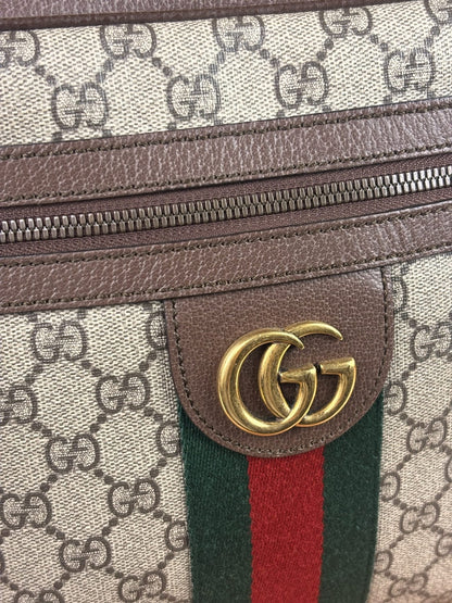 Gucci Beige/Brown GG Supreme Ophidia Messenger Bag
