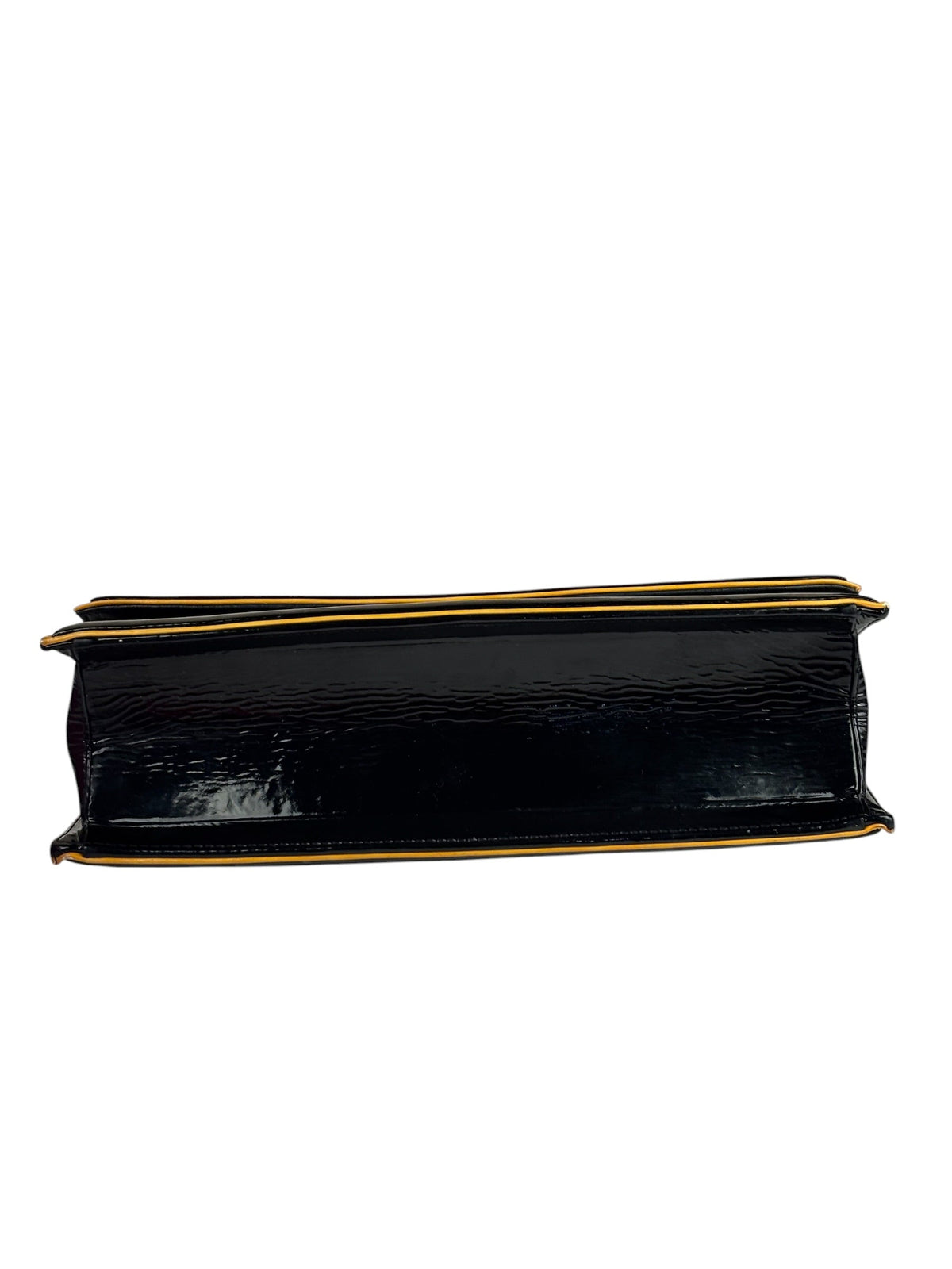 Chanel Black Patent Orange Trim 2.55 Flap 2009