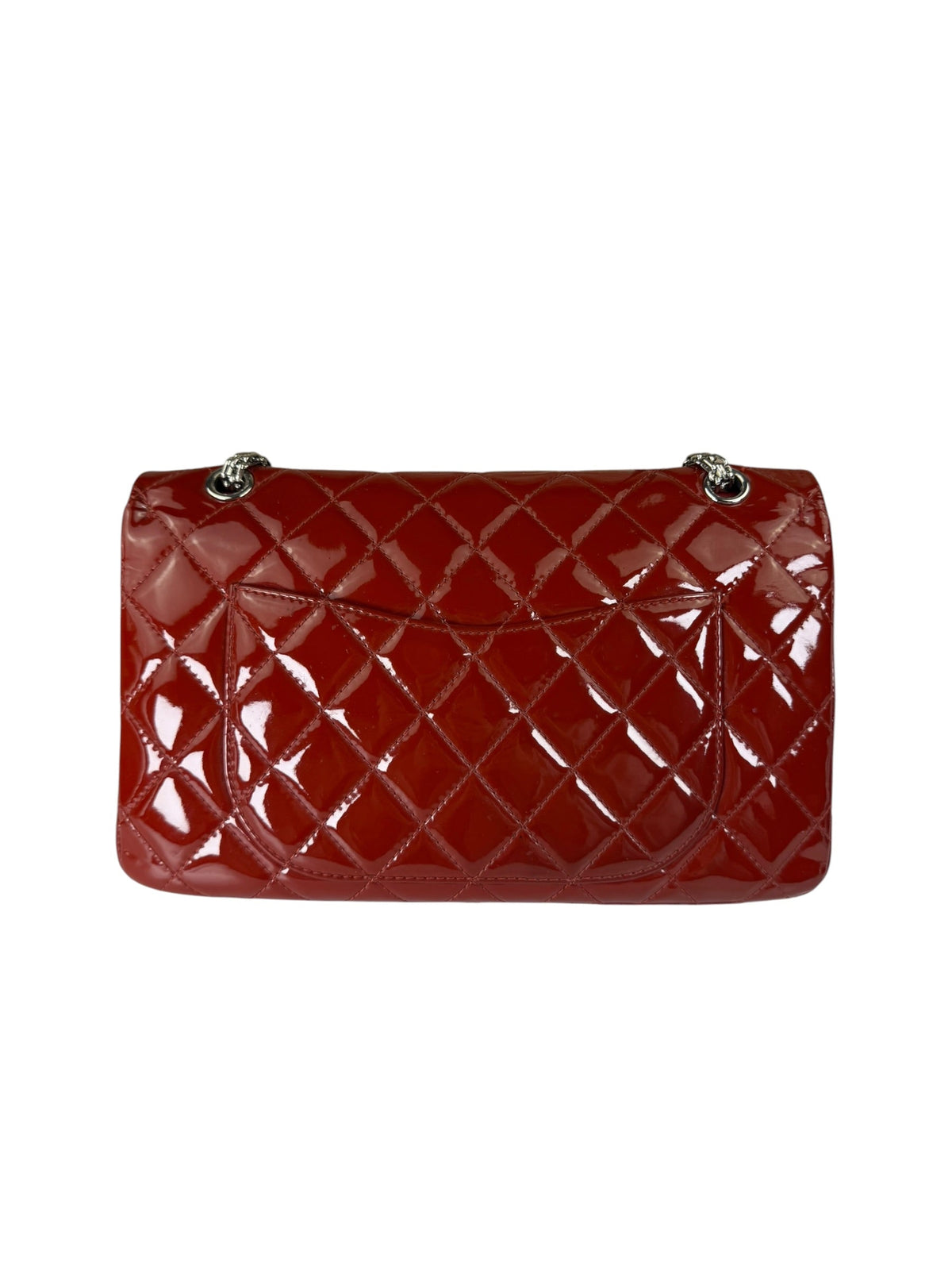 Chanel Red Patent  Quilted Double 2.55 Flap 2009