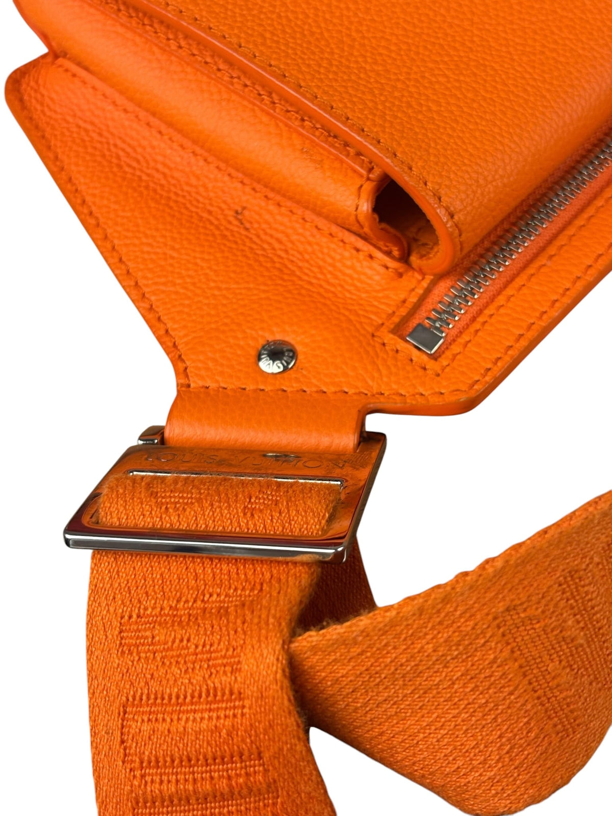 Louis Vuitton Aerogram Takeoff Leather Sling Bag Orange