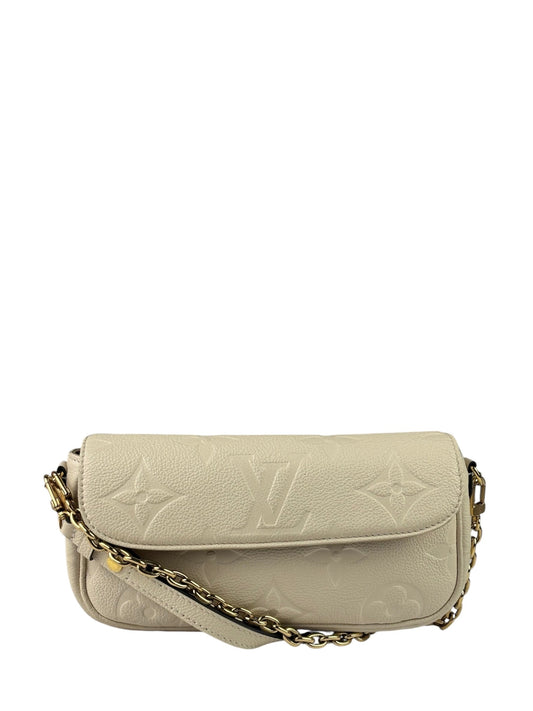 Louis Vuitton Ivory Empreinte Monogram Leather Chain Ivy Pochette