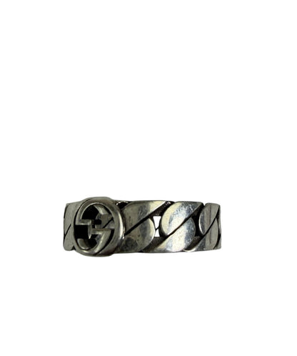 Gucci Silver Sterling Chain-Link Ring