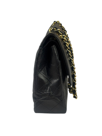 Chanel Black Quilted Leather Double Flap Small Bag