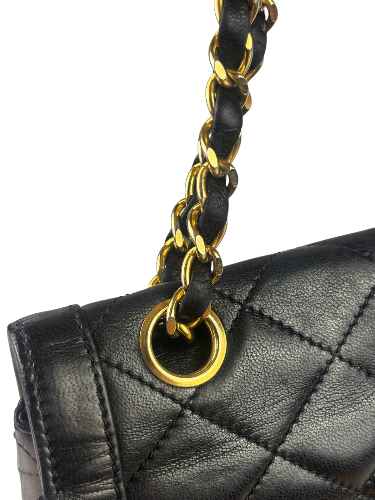Chanel Black Quilted Leather Double Flap Small Bag