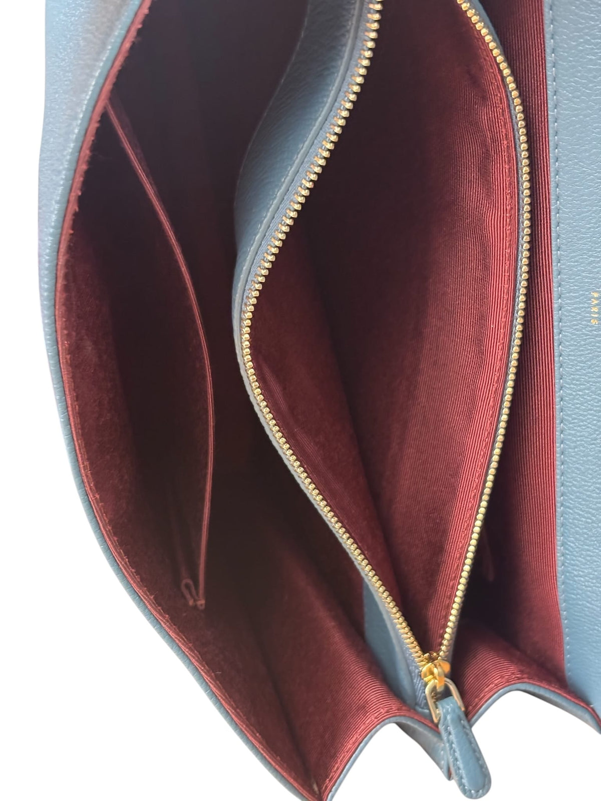 Christian Dior Blue Cowhide Diorama Two-Way Bag