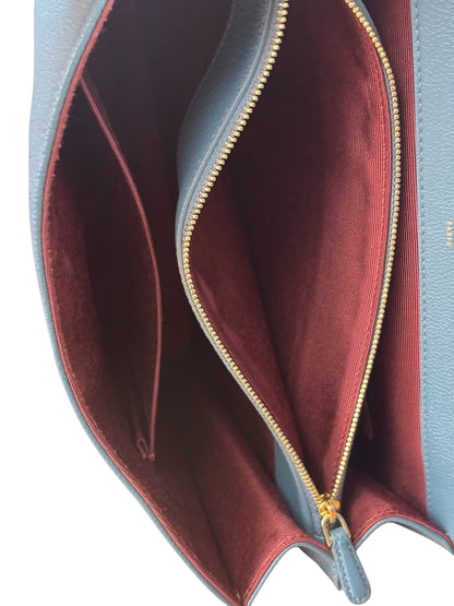Christian Dior Blue Cowhide Diorama Two-Way Bag