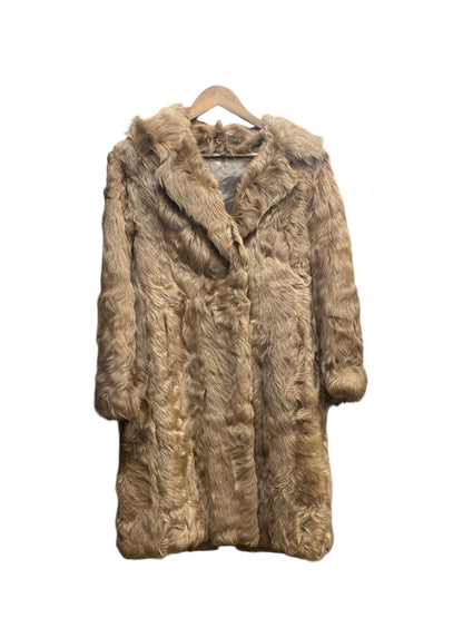 Vintage Multi-Tonal Light Brown Fox Fur Long Coat