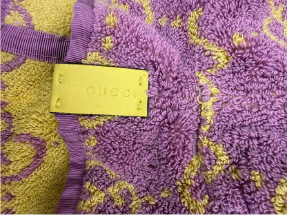 Gucci Pink/Yellow GG  Small Terry Bucket Hat