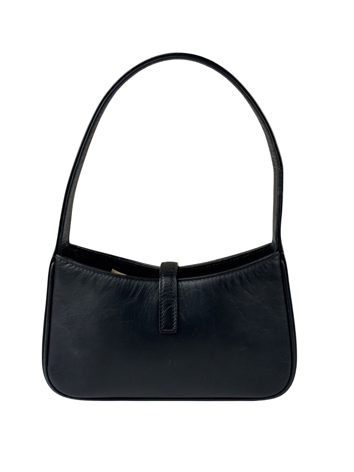 Yves Saint Laurent Black Leather Mini Le 5 À 7 Hobo Bag