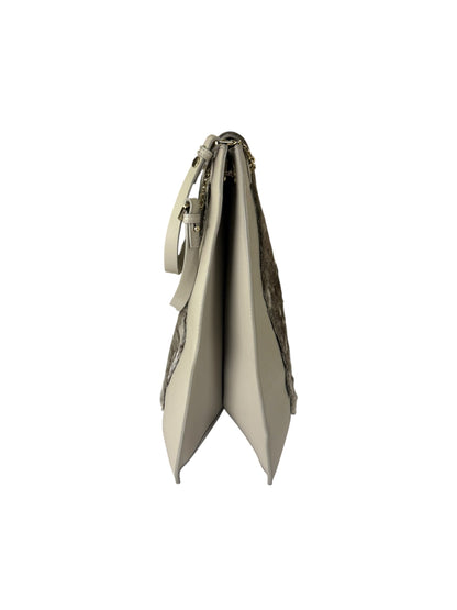 Jasonwu Grey Leather Lamb Fur Flap Tote