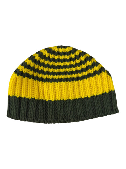 Prada Militare/Limone Cashmere Wool Beanie