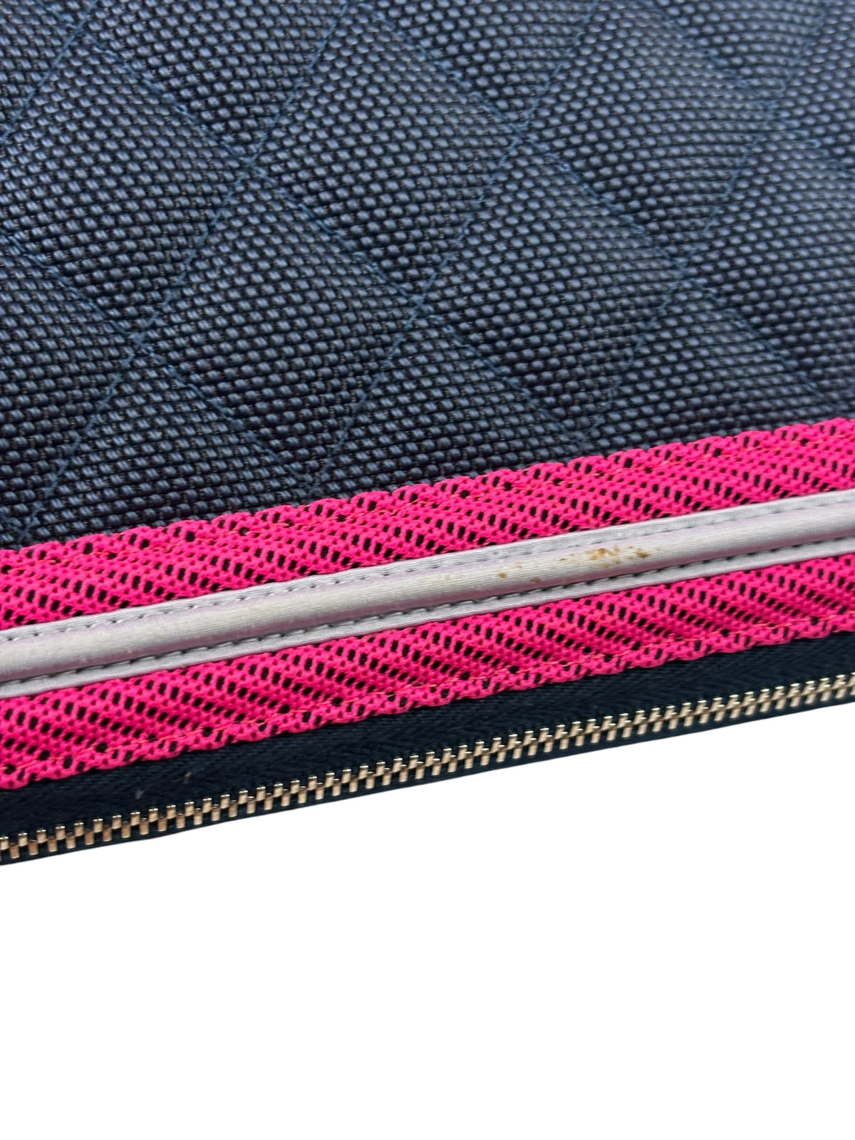 Chanel Navy Quilted Fluo Boy Medium O-Case Clutch