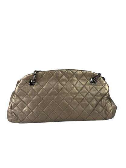 Chanel Metallic Gold Quilted Caviar Just Mademoiselle Bowling Bag 2010