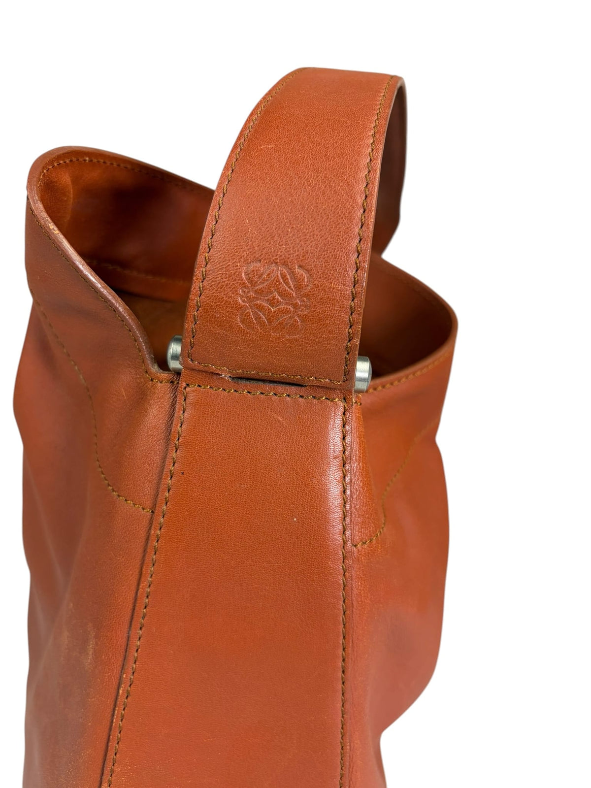 Loewe Vintage Brown Leather Shoulder Bag