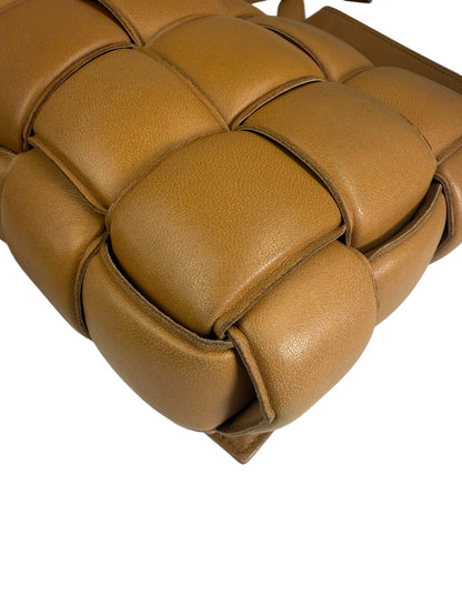 Bottega Veneta Honey Brown Leather Intrecciato Flap Bag