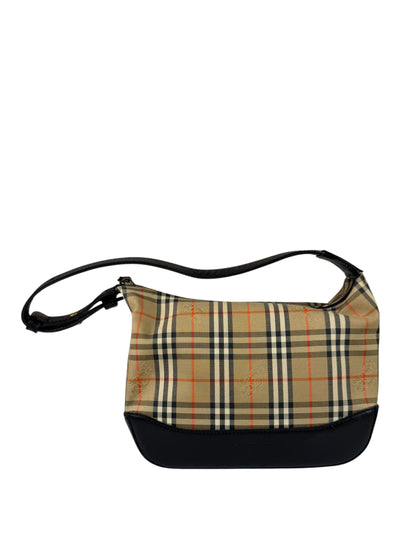 Burberry Haymarket Check Shadow Horse Canvas Shoulder Bag