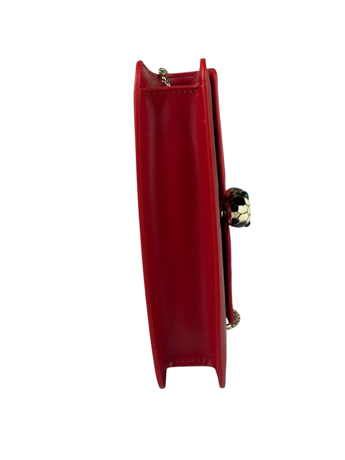 Bvlgari Red Calfskin Serpenti Forever Galuchat Crossbody Bag