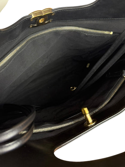 Chanel 31 Black Leather Quilted Shopping Clutch Shoulder Bag 2018
